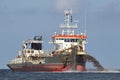 Trailing suction hopper dredger Royalty Free Stock Photo