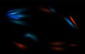 Trails light motion. High speed red and blue lights color effect, night motion blur. Futuristic abstract flash Royalty Free Stock Photo