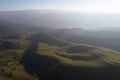 Aerial View of Trail Through Scenic California Hills Royalty Free Stock Photo