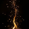 Trails weave around the flame, adding depth and movement to the Royalty Free Stock Photo
