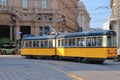 Traim giallo a Milano in Italia Royalty Free Stock Photo