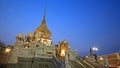 Traimit temple architecture at dusk in Bangkok