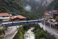 Train in Aguas Calientes in Peru Royalty Free Stock Photo