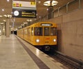 Train aligning at Bundestag station Royalty Free Stock Photo