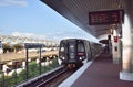 Train Approaching the WMATA Metrotrain Station at Ronald Reagan Washington National Airport