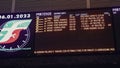 Train arrivals and departures board in Venice Raylway station