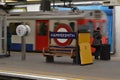 Train arriving Hammersmith station platform