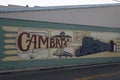 Train Art Mural in Historic Cambria located in Christiansburg Virginia USA 12-28-2022