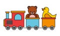 Train bear rubber duck kid toys