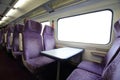 Train with blank window Royalty Free Stock Photo