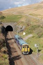 Train Blea Moor Tunnel on Settle to Carlisle line Royalty Free Stock Photo