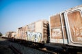 Train bogie,Parts of the freight railcar Royalty Free Stock Photo