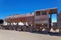 Train Boneyard, Salar de Uyuni, Bolivia, South America Royalty Free Stock Photo