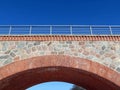 Train bridge details in Silute town, Lithuania Royalty Free Stock Photo