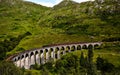 Train bridge in Glenfinnan. Viaduct Royalty Free Stock Photo