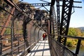 Tourist on the Railway bridge in Harpers Ferry