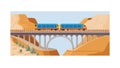 Train on Bridge Icon, Rail Engineering & Infrastructure, vector design Generative AI Royalty Free Stock Photo
