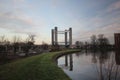 Train bridge over canal named Gouwe