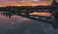 Train Bridge over the Kananaskis River Royalty Free Stock Photo