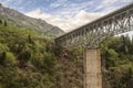 Train Bridge That Stretched Across the Alaskan Wilderness Royalty Free Stock Photo
