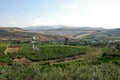 Train bridges in countryside near Alora, Spain.