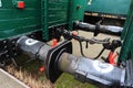 Train bumpers of a wagon Royalty Free Stock Photo