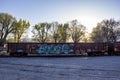 Train Car Graffiti Royalty Free Stock Photo