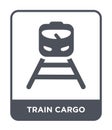 train cargo icon in trendy design style. train cargo icon isolated on white background. train cargo vector icon simple and modern Royalty Free Stock Photo