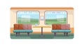 Train Carriage Interior with Seating and Window View Travel, vector design Generative AI Royalty Free Stock Photo