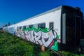 train carriages dendivera colors in framing from right to left