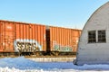 Train Cars with Graffiti Selfie