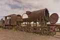 Train cemetery, abandoned trains, Salar de Uyuni, Bolivia, South America