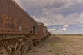 Train cemetery, abandoned trains, Salar de Uyuni, Bolivia, South America