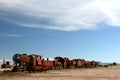 Train Cemetery near Uyuni Royalty Free Stock Photo