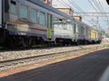 Train at Collegno station Royalty Free Stock Photo