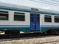 Train at Collegno station Royalty Free Stock Photo