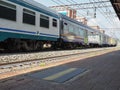 Train at Collegno station Royalty Free Stock Photo