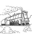 Train coloring page