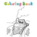 Train coloring page vector Royalty Free Stock Photo