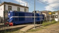 Train coming through the Rede train station along the Linha do Douro train route from Porto Sao Bento to Pocino.