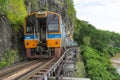 The train commute through the famous The Death railway in Kanchanaburi