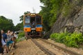 The train commute through the famous The Death railway in Kanchanaburi