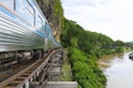 The train commute through the famous The Death railway in Kanchanaburi