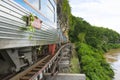 The train commute through the famous The Death railway in Kanchanaburi