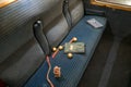 Train compartment in the hogwarts express Royalty Free Stock Photo