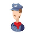 Train conductor cartoon icon