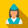 Train conductor flat icon