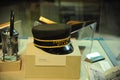 A Train Conductor's hat exhibit at the Delta cultural train depot, Helena Arkansas.