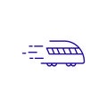 Train continuous rail subway line icon. Rail subway metro transport