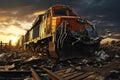 Train crash. Generative AI